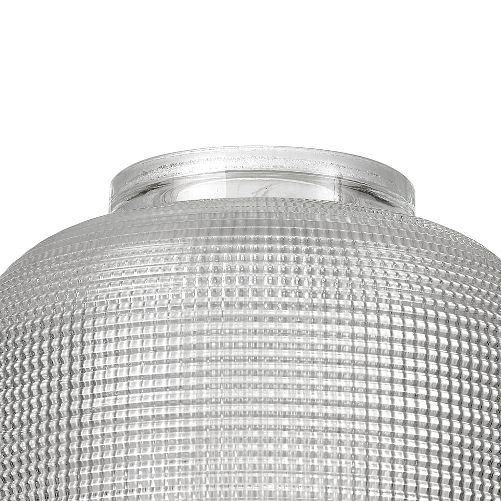 Sledmere 14.5x11cm Prismatic Dome Glass Shade With Flat Edge - 10 Colours