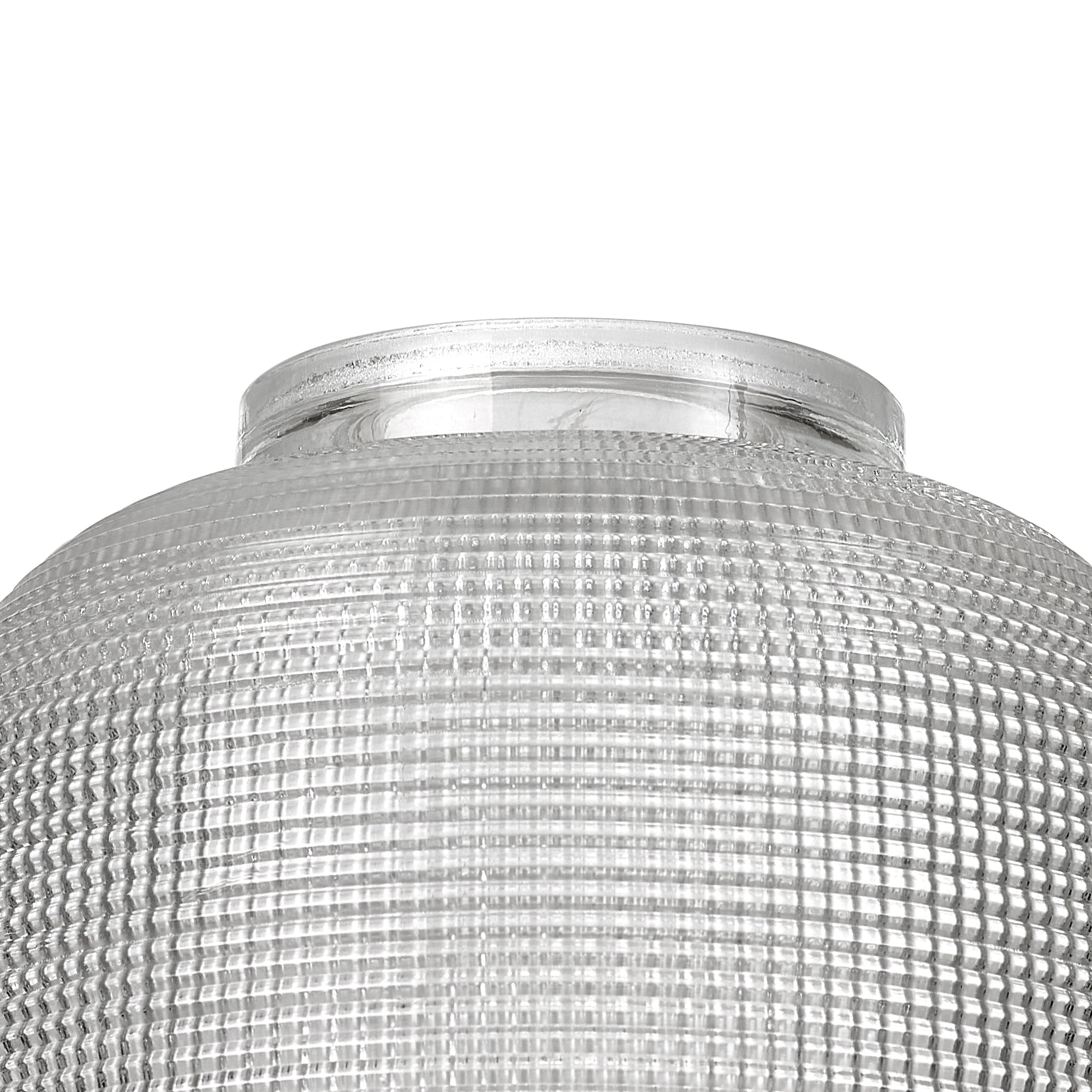 Sledmere 14.5x11cm Prismatic Dome Glass Shade With Flat Edge - 10 Colours