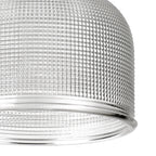 Sledmere 14.5x11cm Prismatic Dome Glass Shade With Flat Edge - 10 Colours