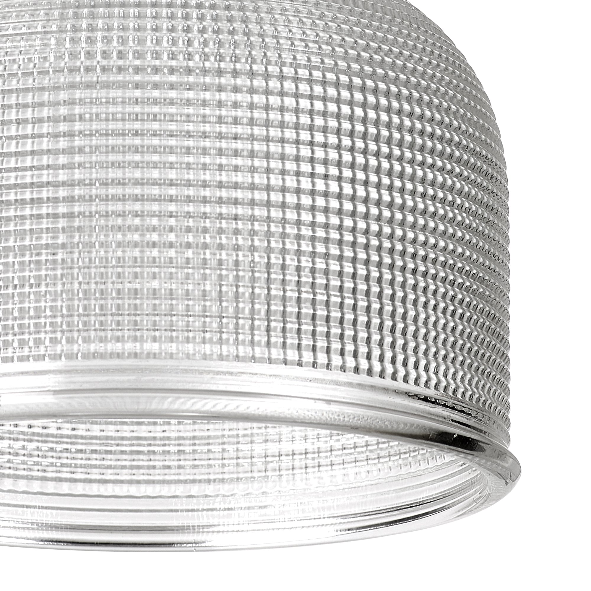 Sledmere 14.5x11cm Prismatic Dome Glass Shade With Flat Edge - 10 Colours