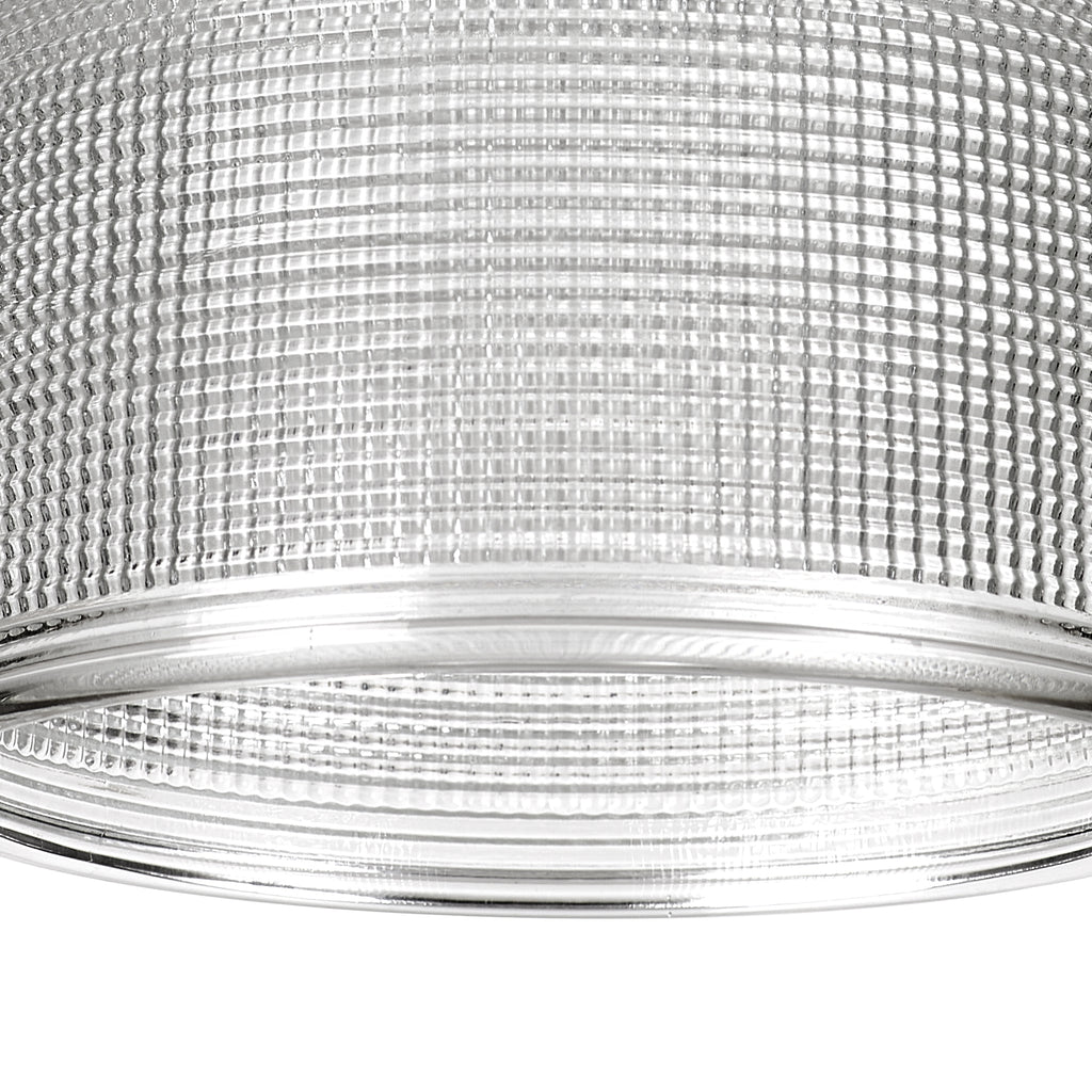 Sledmere 14.5x11cm Prismatic Dome Glass Shade With Flat Edge - 10 Colours