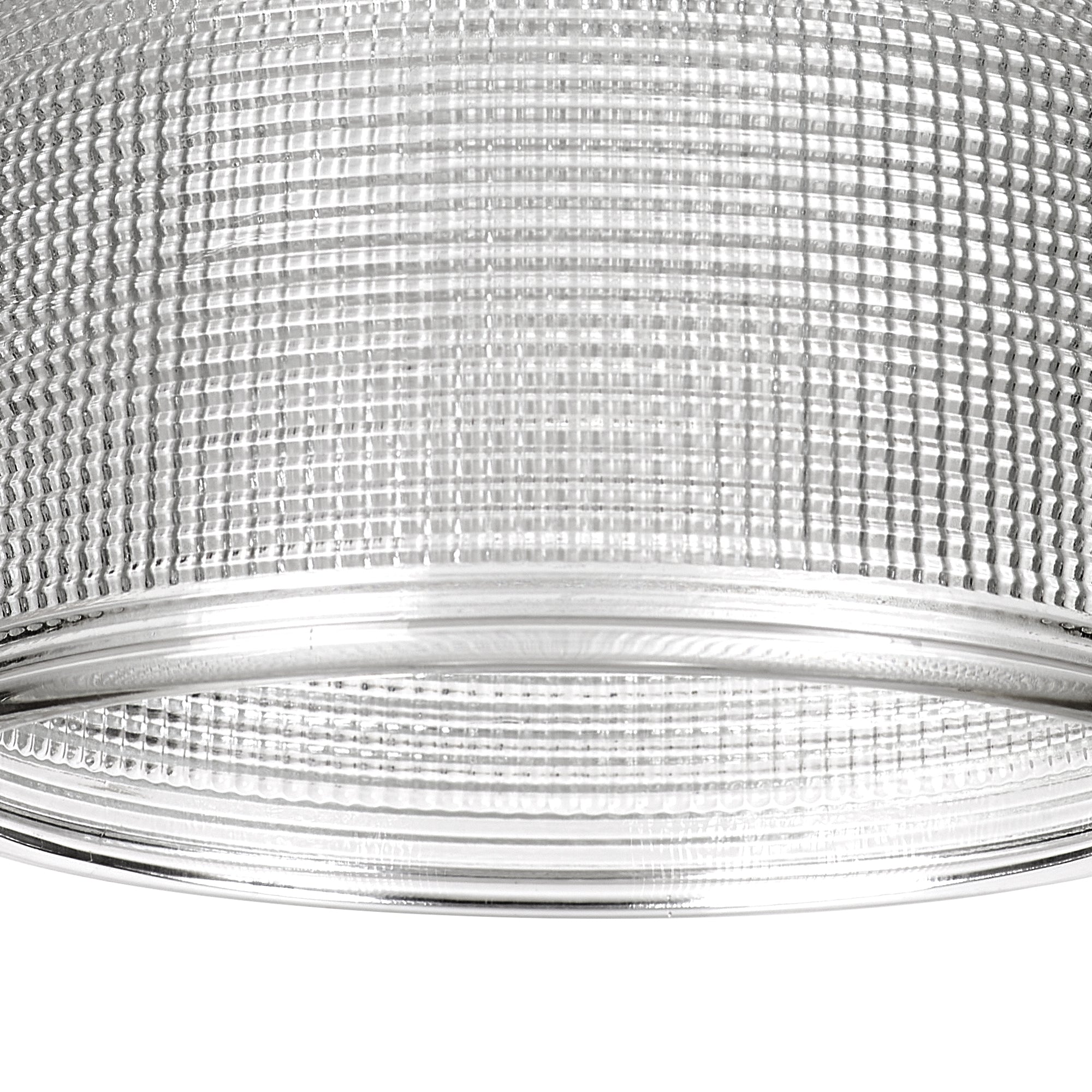 Sledmere 14.5x11cm Prismatic Dome Glass Shade With Flat Edge - 10 Colours