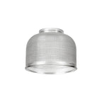 Sledmere 14.5x11cm Prismatic Dome Glass Shade With Flat Edge - 10 Colours