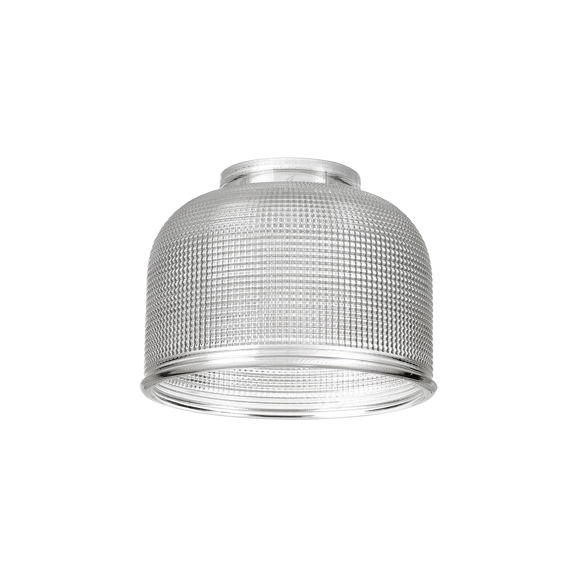 Sledmere 14.5x11cm Prismatic Dome Glass Shade With Flat Edge - 10 Colours