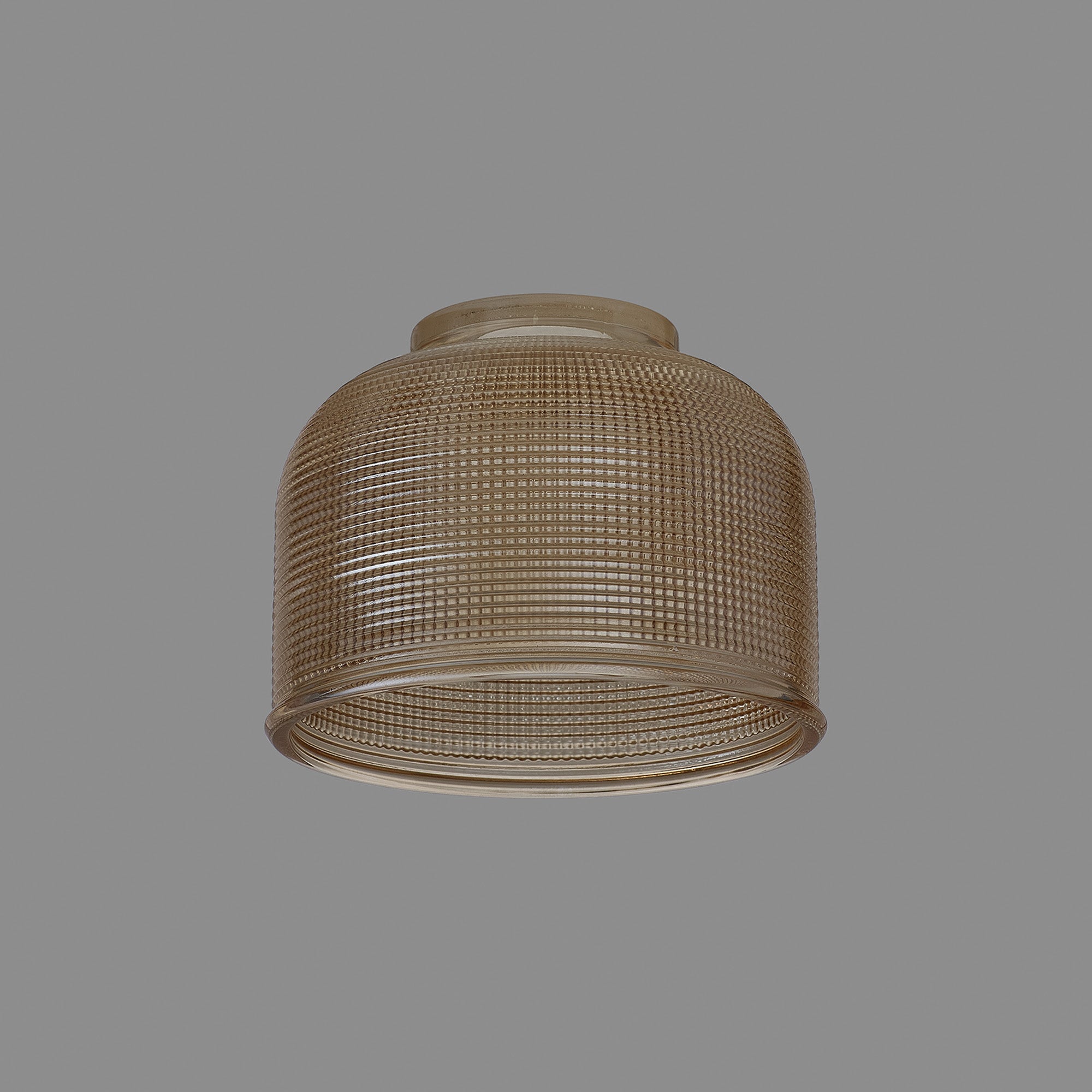 Sledmere 14.5x11cm Prismatic Dome Glass Shade With Flat Edge - 10 Colours