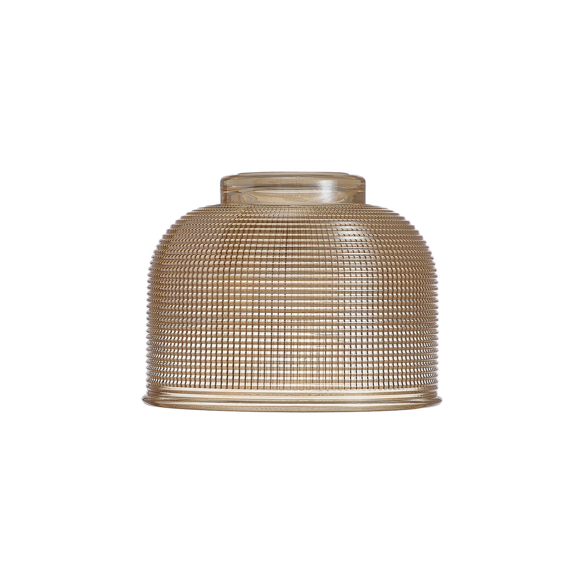 Sledmere 14.5x11cm Prismatic Dome Glass Shade With Flat Edge - 10 Colours