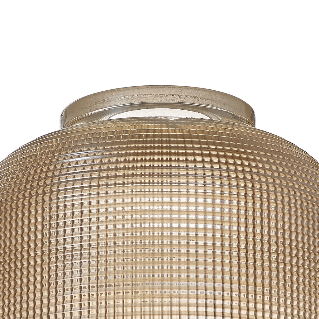 Sledmere 14.5x11cm Prismatic Dome Glass Shade With Flat Edge - 10 Colours