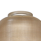 Sledmere 14.5x11cm Prismatic Dome Glass Shade With Flat Edge - 10 Colours