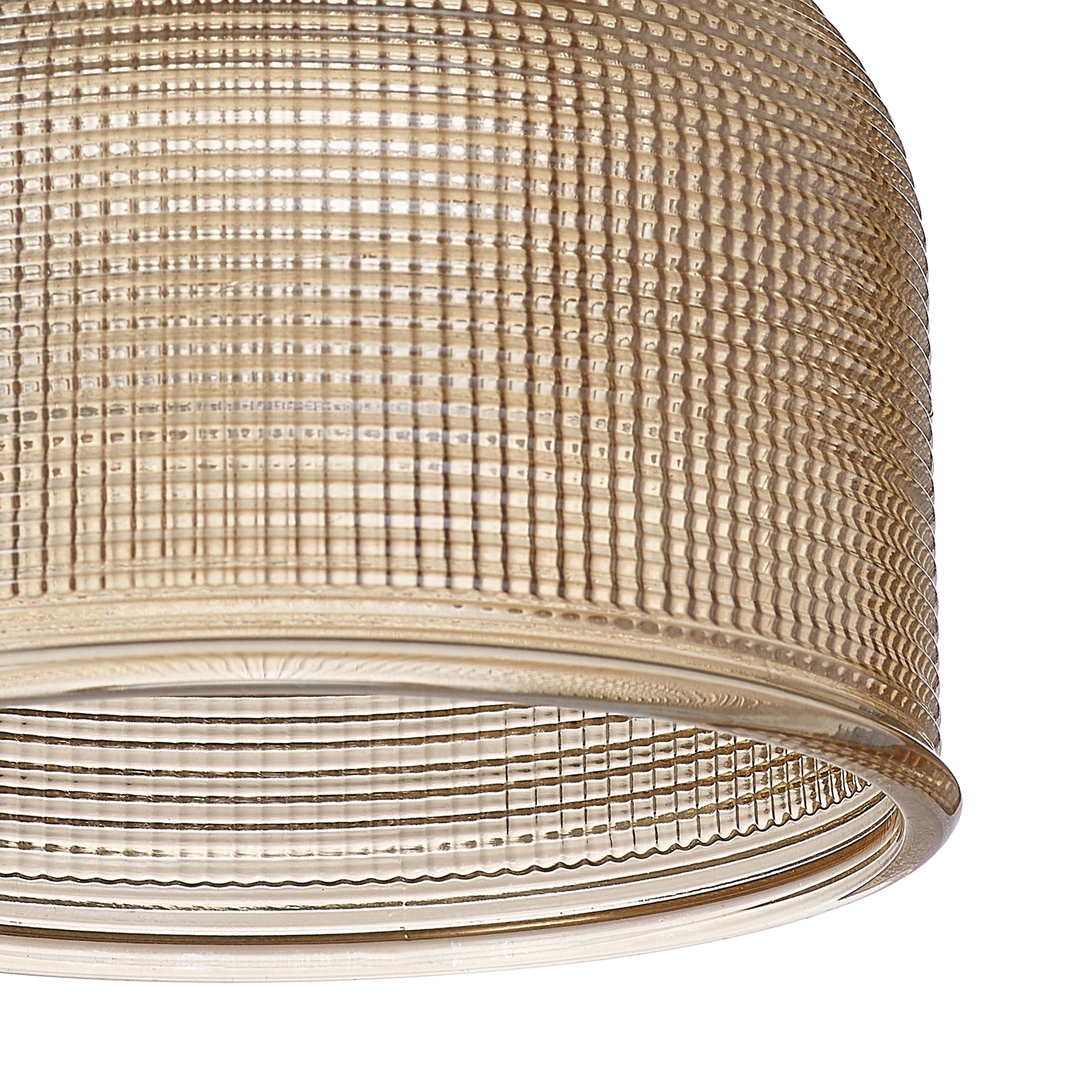 Sledmere 14.5x11cm Prismatic Dome Glass Shade With Flat Edge - 10 Colours