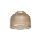 Sledmere 14.5x11cm Prismatic Dome Glass Shade With Flat Edge - 10 Colours