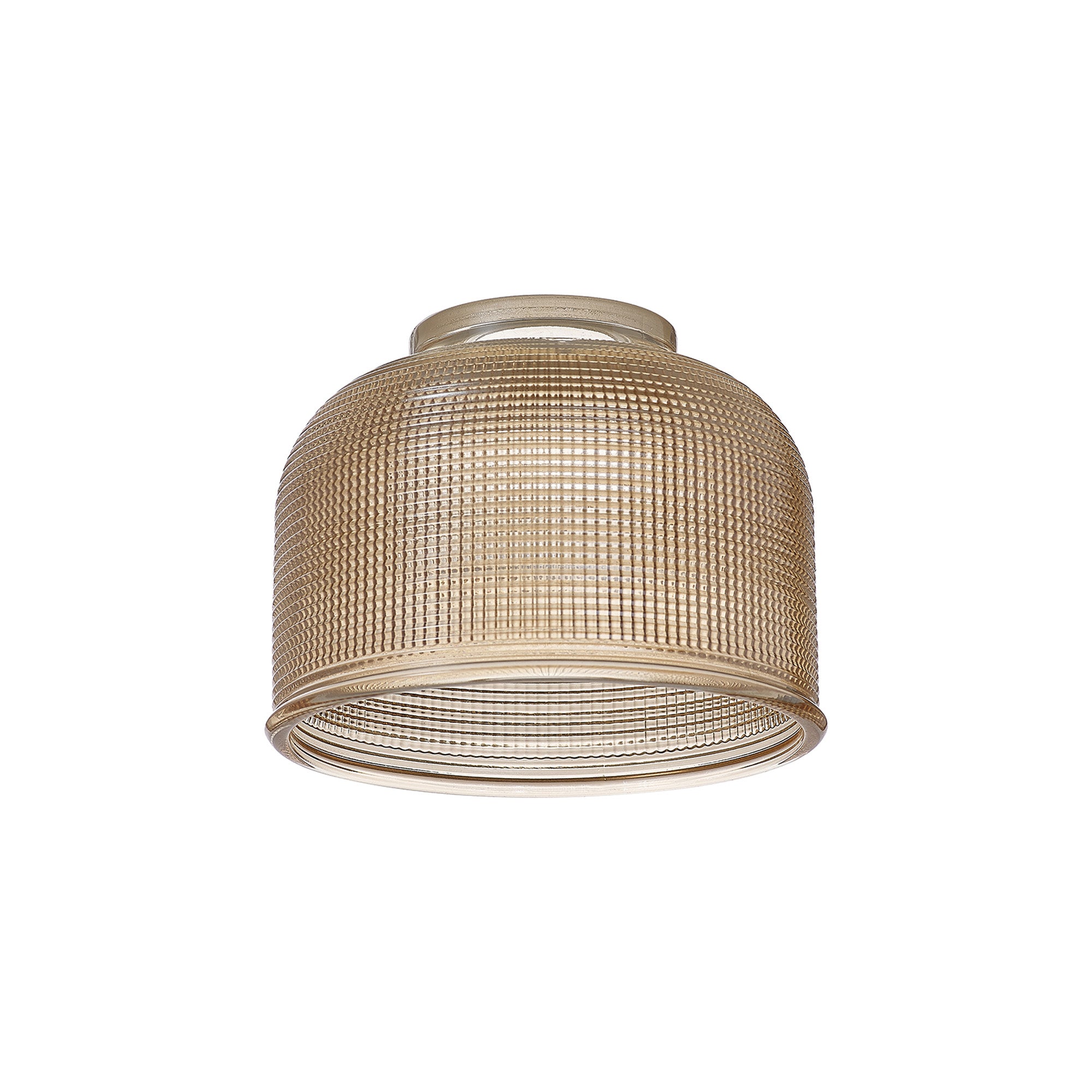 Sledmere 14.5x11cm Prismatic Dome Glass Shade With Flat Edge - 10 Colours