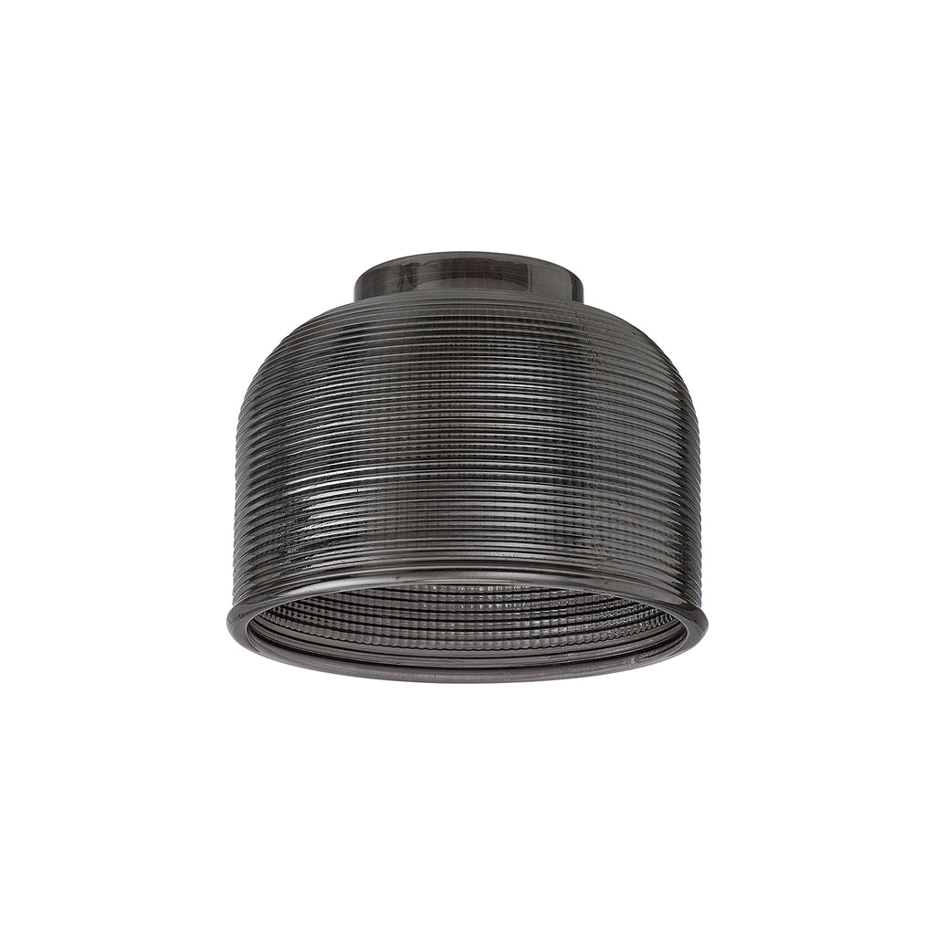 Sledmere 14.5x11cm Prismatic Dome Glass Shade With Flat Edge - 10 Colours