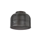 Sledmere 14.5x11cm Prismatic Dome Glass Shade With Flat Edge - 10 Colours