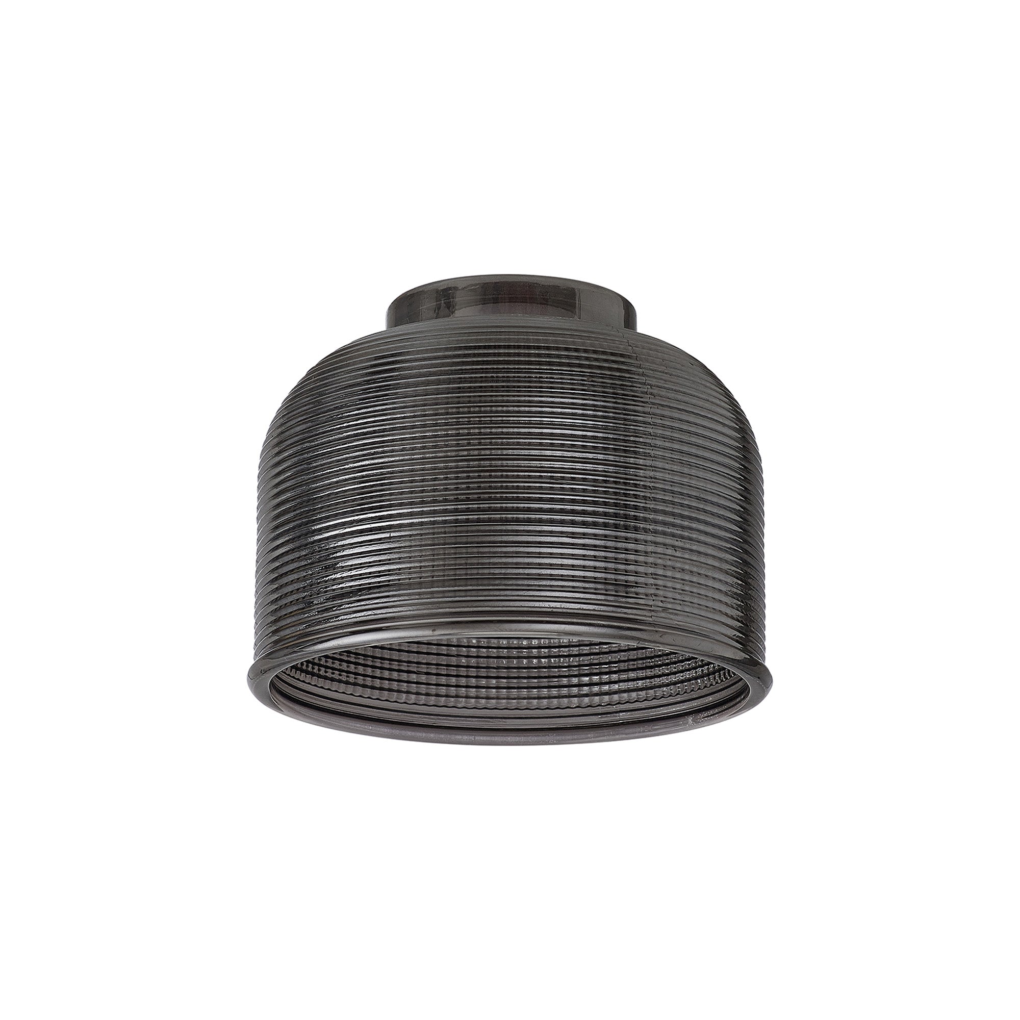 Sledmere 14.5x11cm Prismatic Dome Glass Shade With Flat Edge - 10 Colours