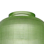 Sledmere 14.5x11cm Prismatic Dome Glass Shade With Flat Edge - 10 Colours