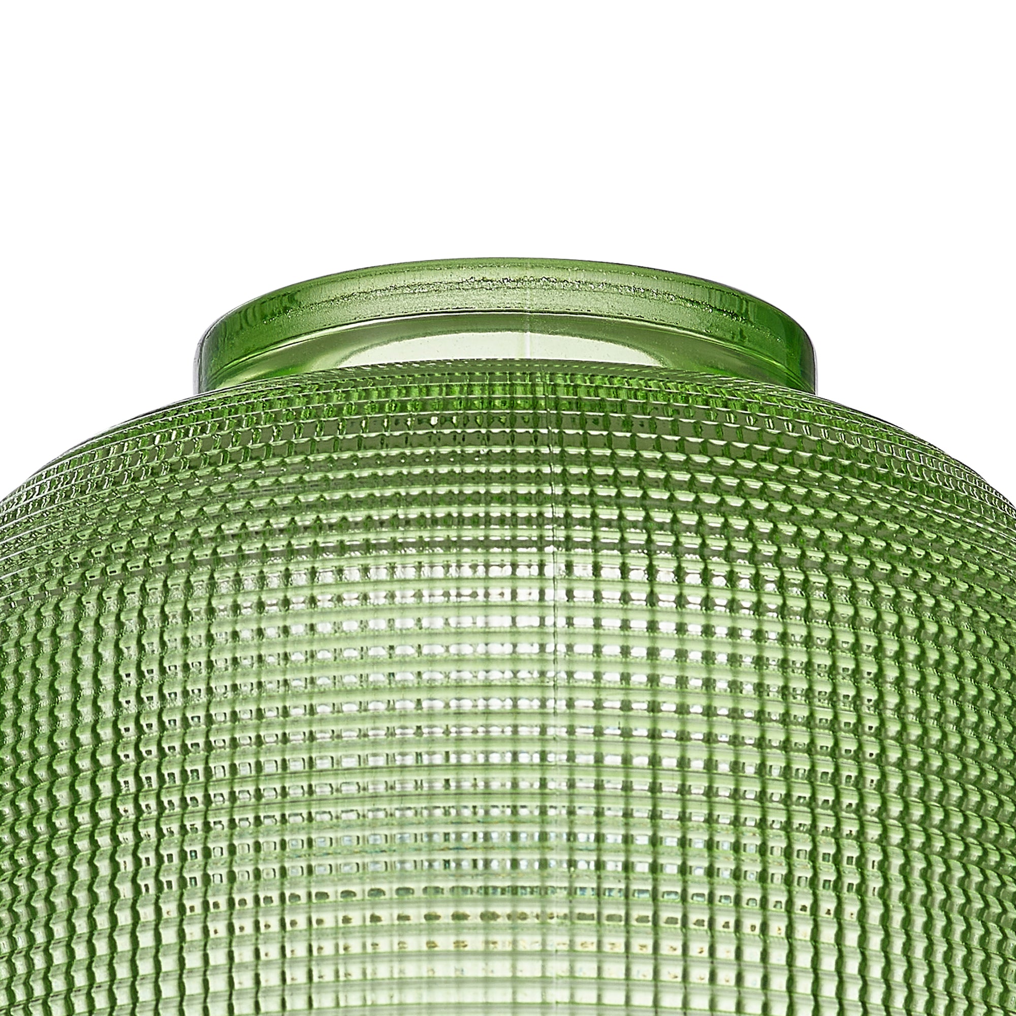 Sledmere 14.5x11cm Prismatic Dome Glass Shade With Flat Edge - 10 Colours