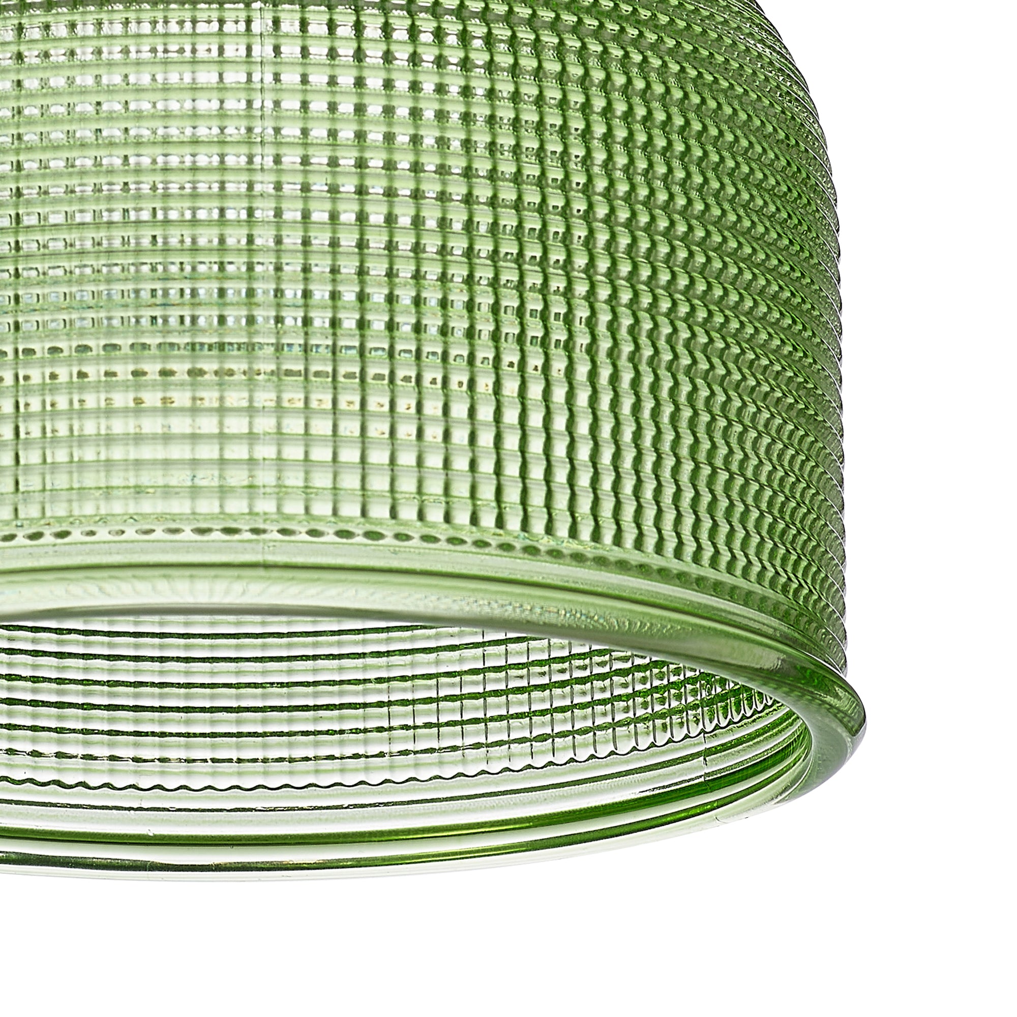 Sledmere 14.5x11cm Prismatic Dome Glass Shade With Flat Edge - 10 Colours