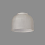 Sledmere 14.5x11cm Prismatic Dome Glass Shade With Flat Edge - 10 Colours