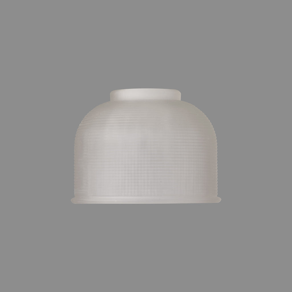 Sledmere 14.5x11cm Prismatic Dome Glass Shade With Flat Edge - 10 Colours
