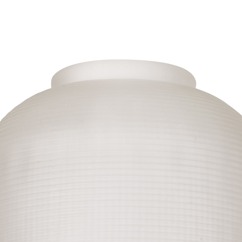 Sledmere 14.5x11cm Prismatic Dome Glass Shade With Flat Edge - 10 Colours