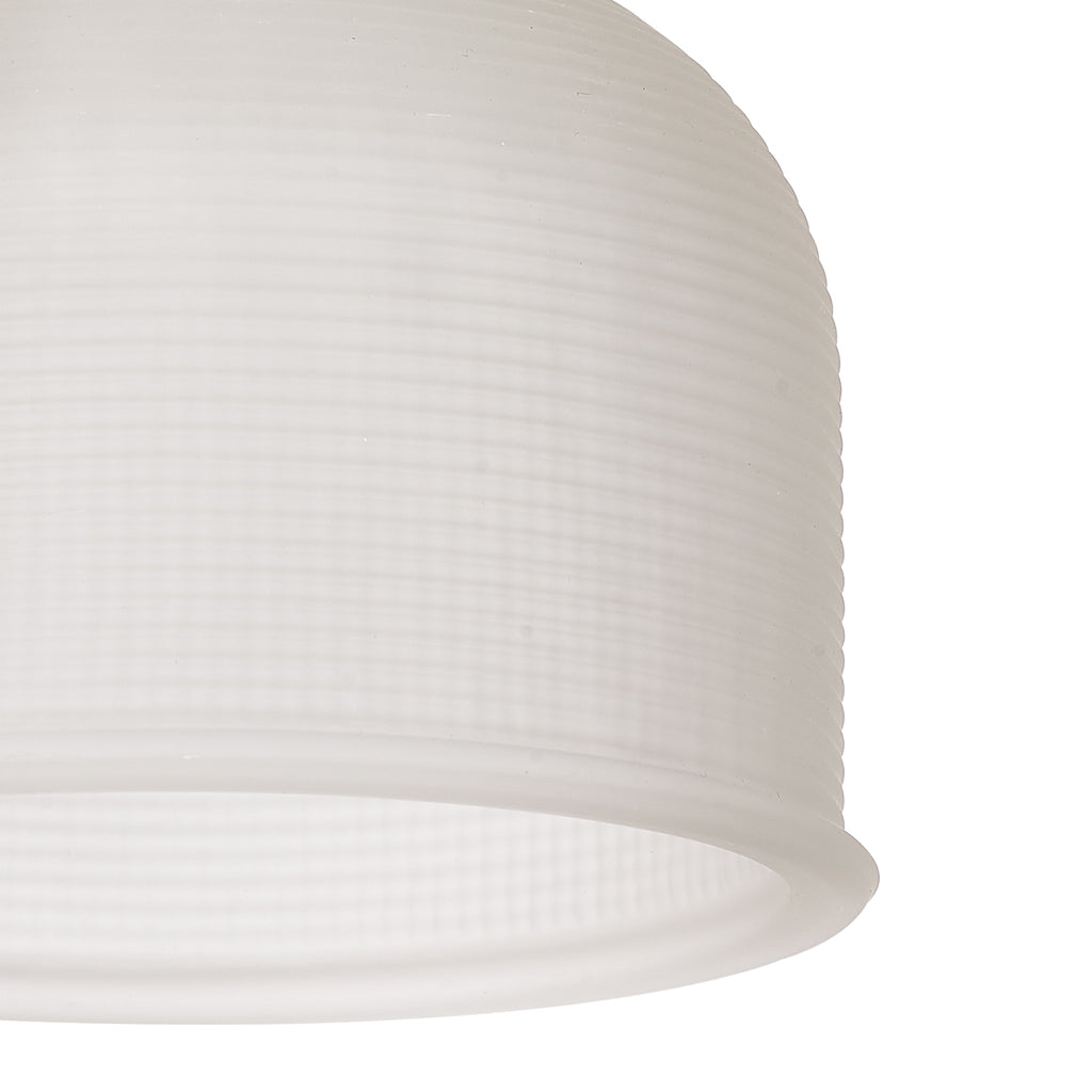 Sledmere 14.5x11cm Prismatic Dome Glass Shade With Flat Edge - 10 Colours