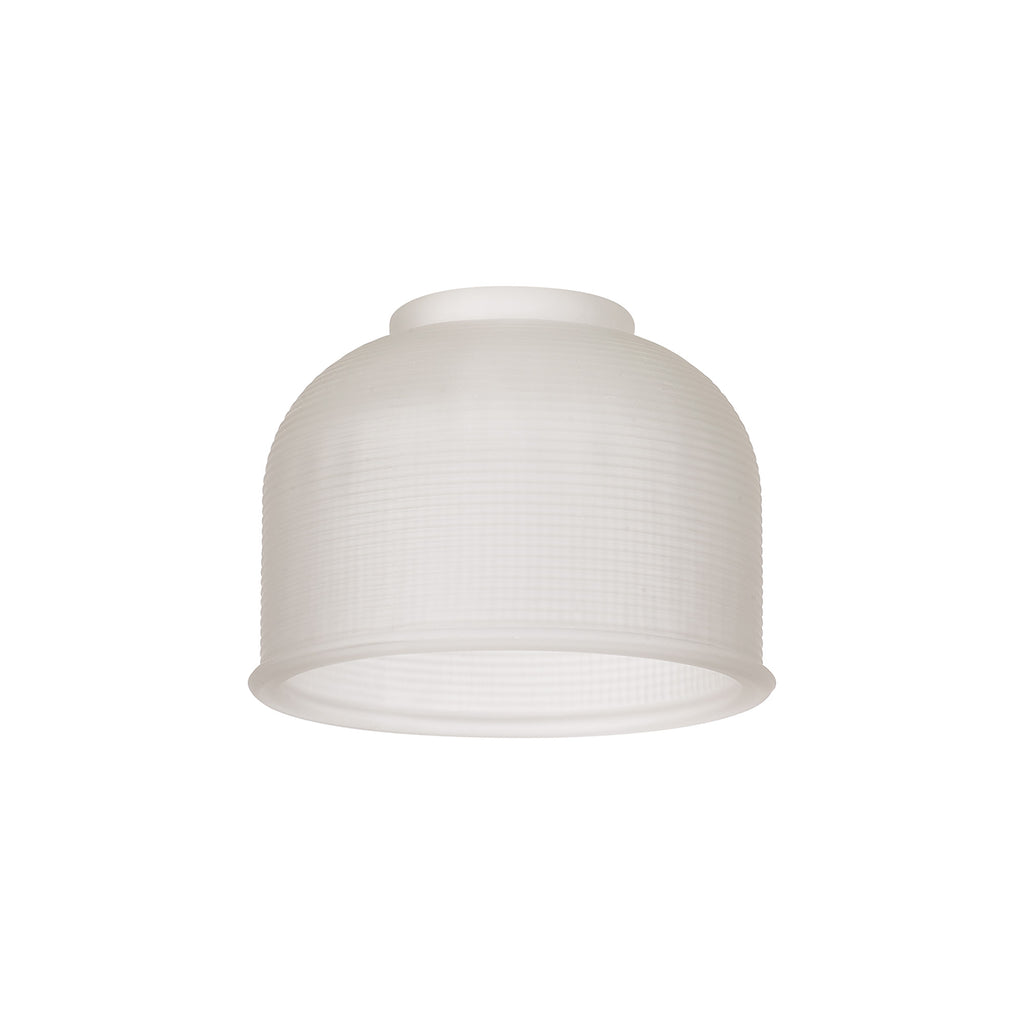 Sledmere 14.5x11cm Prismatic Dome Glass Shade With Flat Edge - 10 Colours