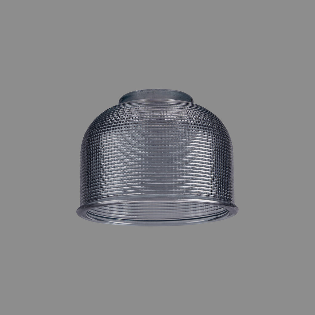 Sledmere 14.5x11cm Prismatic Dome Glass Shade With Flat Edge - 10 Colours