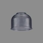 Sledmere 14.5x11cm Prismatic Dome Glass Shade With Flat Edge - 10 Colours