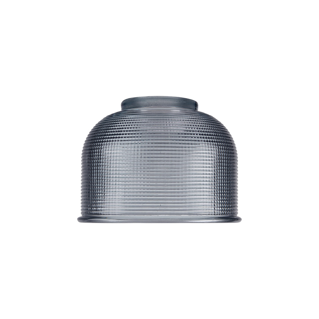 Sledmere 14.5x11cm Prismatic Dome Glass Shade With Flat Edge - 10 Colours