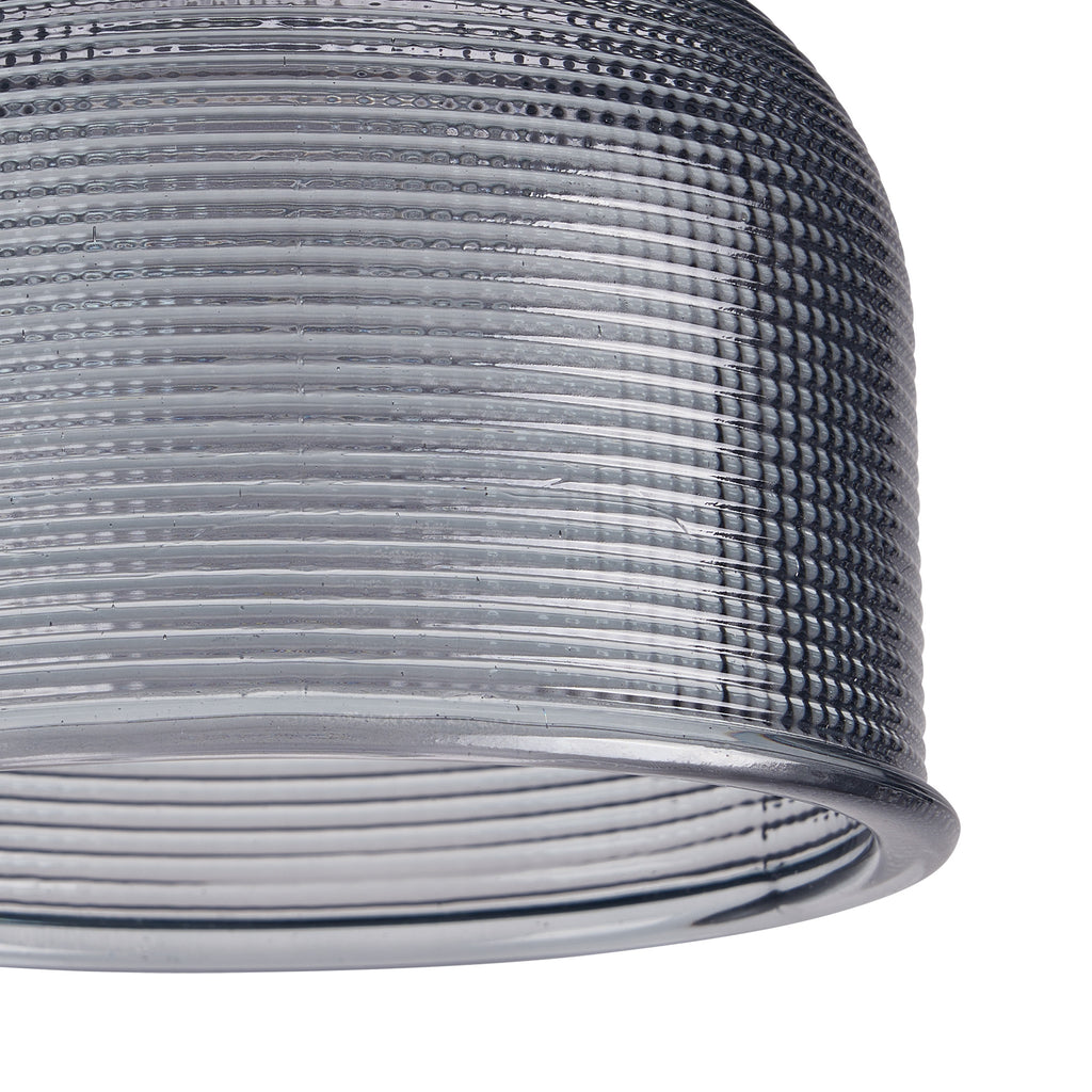 Sledmere 14.5x11cm Prismatic Dome Glass Shade With Flat Edge - 10 Colours