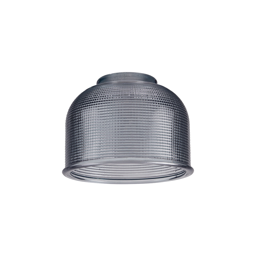 Sledmere 14.5x11cm Prismatic Dome Glass Shade With Flat Edge - 10 Colours