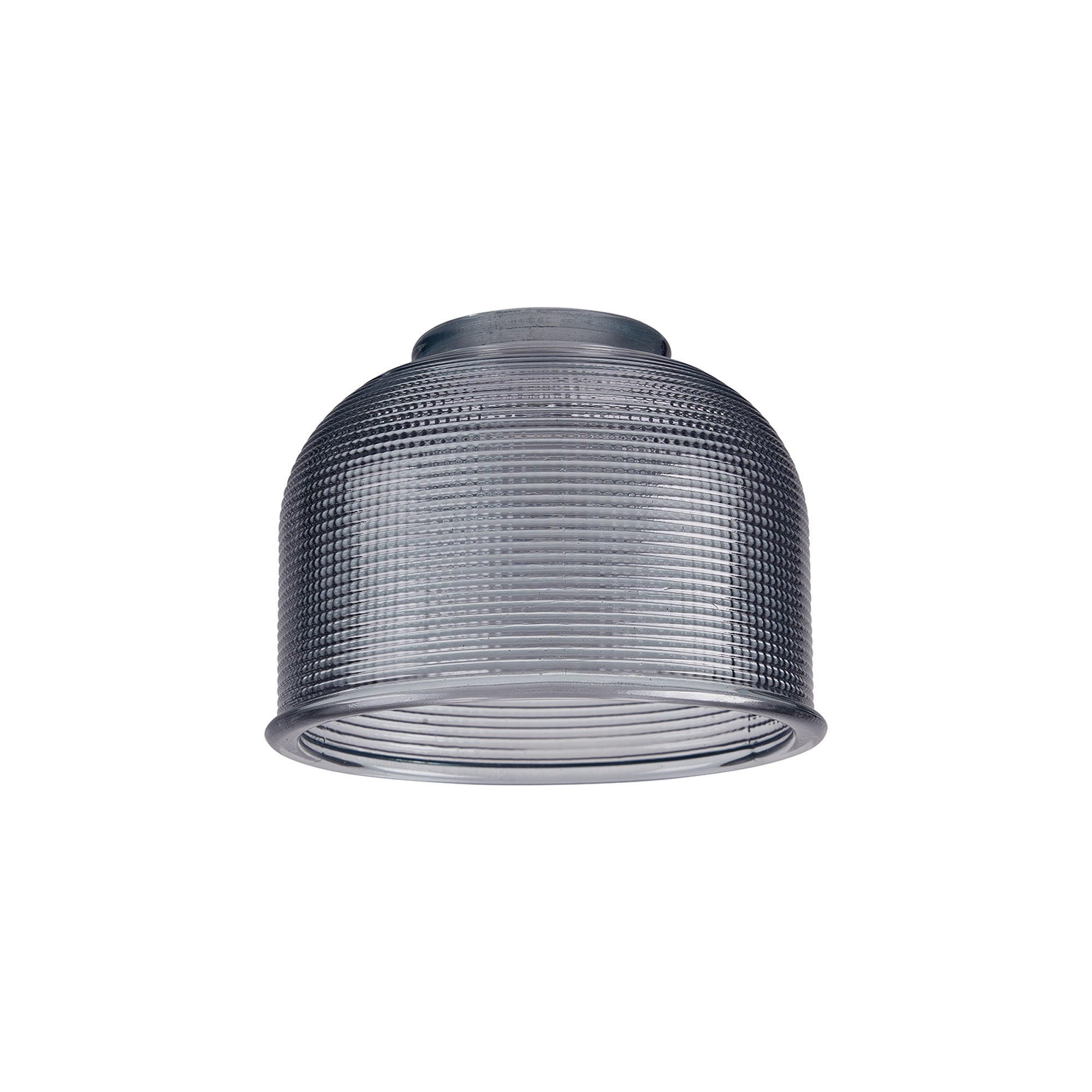 Sledmere 14.5x11cm Prismatic Dome Glass Shade With Flat Edge - 10 Colours