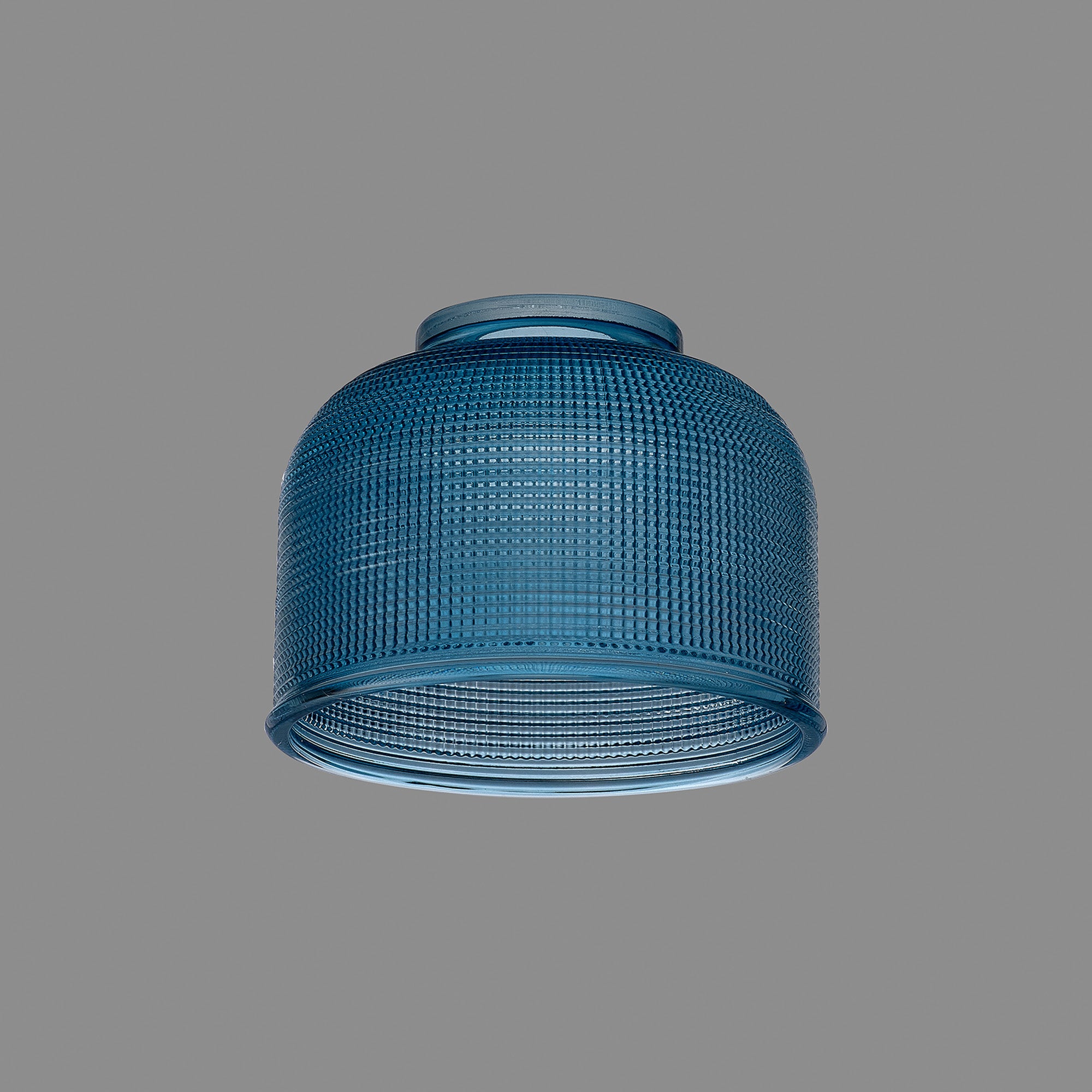 Sledmere 14.5x11cm Prismatic Dome Glass Shade With Flat Edge - 10 Colours
