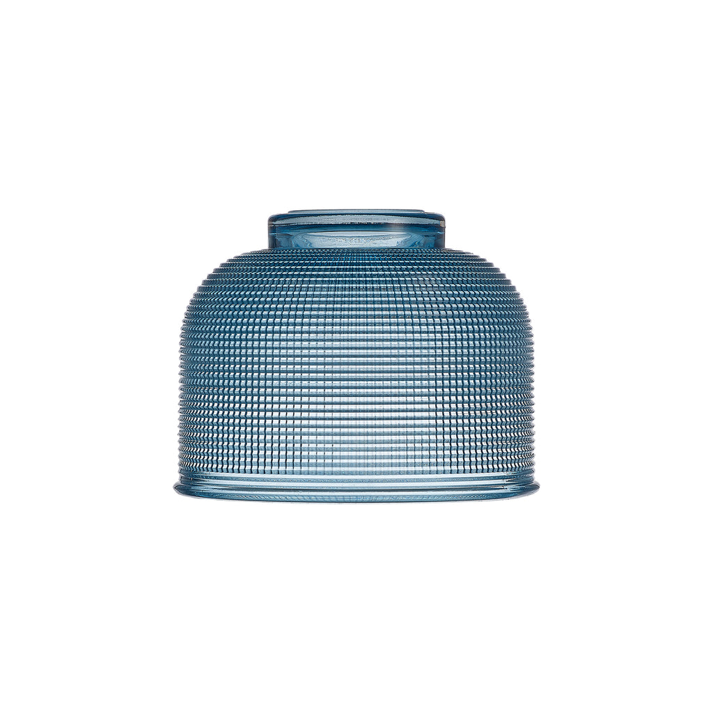 Sledmere 14.5x11cm Prismatic Dome Glass Shade With Flat Edge - 10 Colours