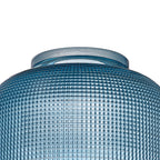 Sledmere 14.5x11cm Prismatic Dome Glass Shade With Flat Edge - 10 Colours