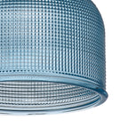 Sledmere 14.5x11cm Prismatic Dome Glass Shade With Flat Edge - 10 Colours