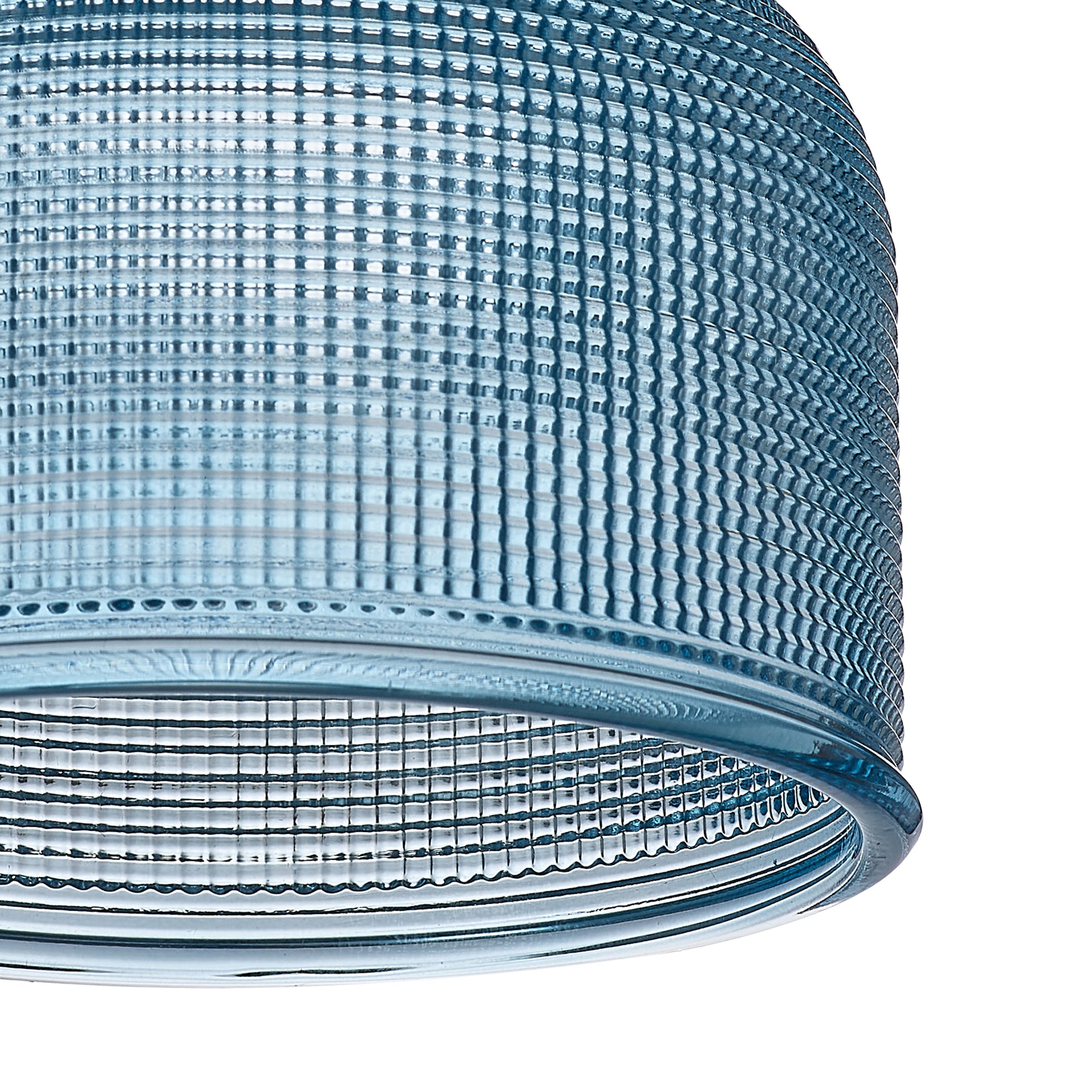 Sledmere 14.5x11cm Prismatic Dome Glass Shade With Flat Edge - 10 Colours