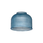 Sledmere 14.5x11cm Prismatic Dome Glass Shade With Flat Edge - 10 Colours