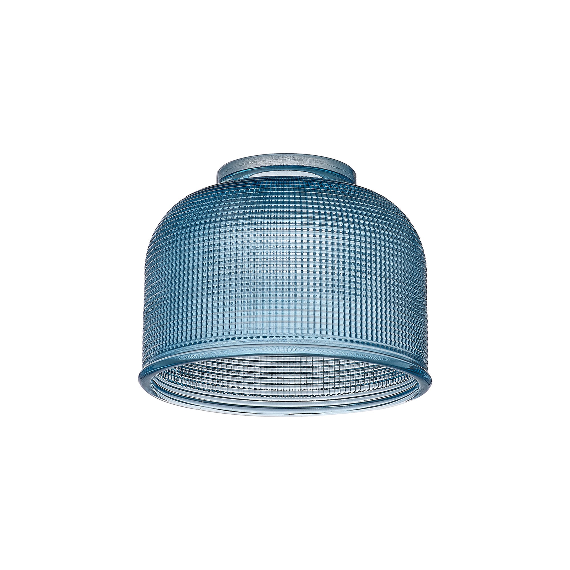 Sledmere 14.5x11cm Prismatic Dome Glass Shade With Flat Edge - 10 Colours