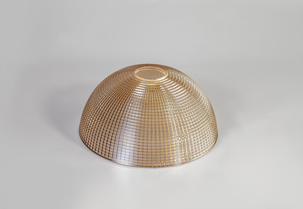 Deco - Small Gridded Dome Glass Lampshade - Luminosity Designs Ltd