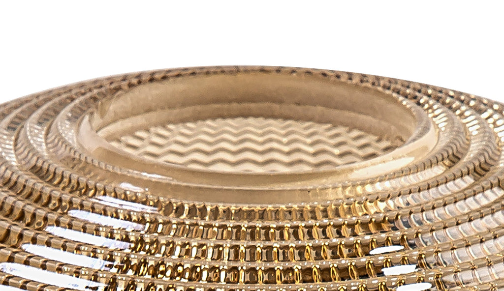 Deco - Small Gridded Dome Glass Lampshade - Luminosity Designs Ltd