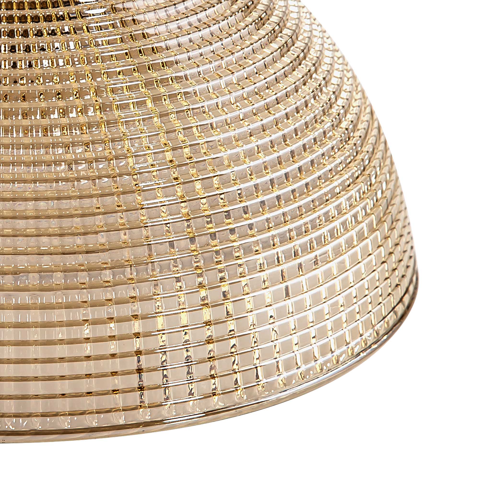 Deco - Small Gridded Dome Glass Lampshade - Luminosity Designs Ltd