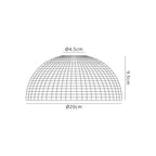 Deco - Small Gridded Dome Glass Lampshade - Luminosity Designs Ltd