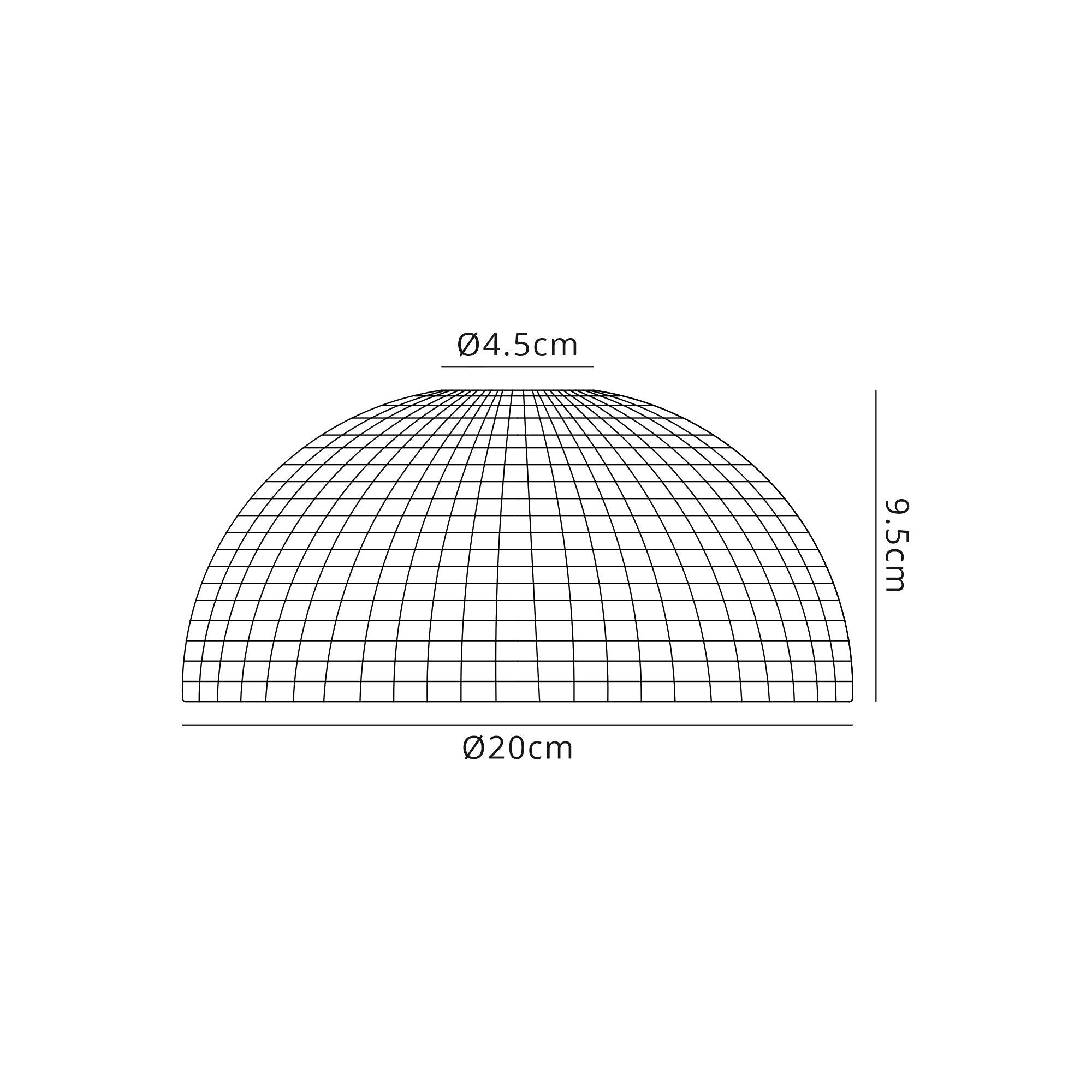 Deco - Small Gridded Dome Glass Lampshade - Luminosity Designs Ltd