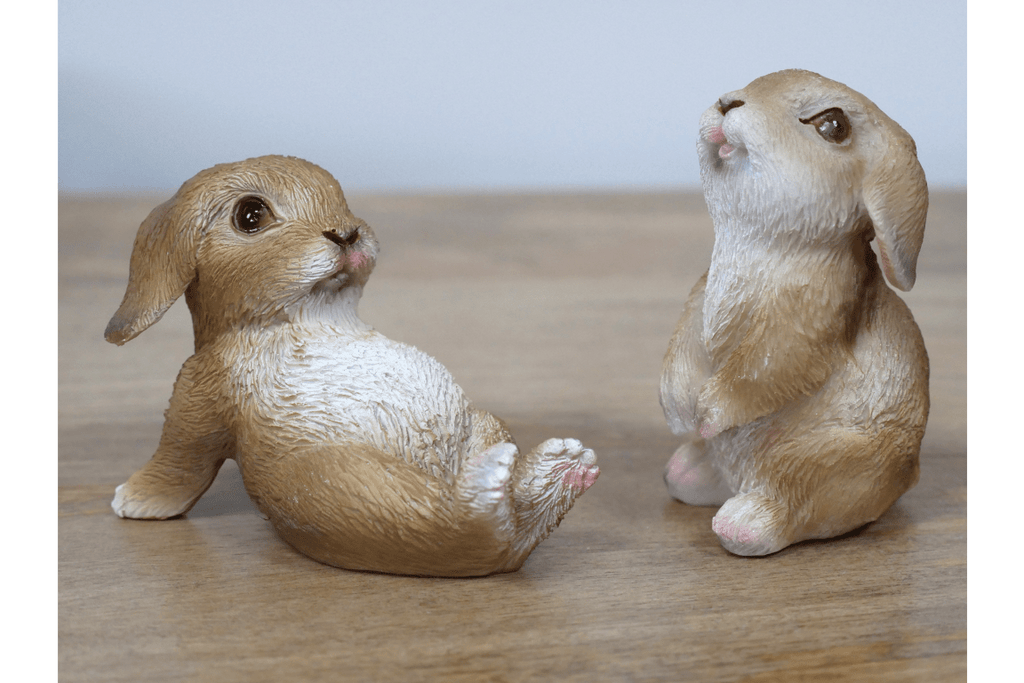 Luminosity Designs - Small Playful Bunny Rabbit Ornaments - 2 Designs Available - Luminosity Designs Ltd