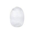 Luminosity Designs - Small Tubular Almond Baron Ribbed Glass Shades - Luminosity Designs Ltd