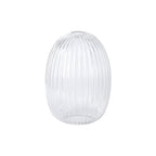 Luminosity Designs - Small Tubular Almond Baron Ribbed Glass Shades - Luminosity Designs Ltd