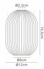 Luminosity Designs - Small Tubular Almond Baron Ribbed Glass Shades - Luminosity Designs Ltd