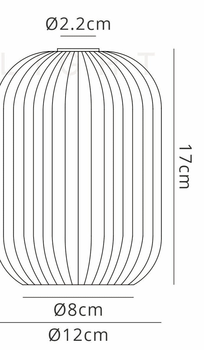 Luminosity Designs - SmallTubular Baron Ribbed Glass Shades - Luminosity Designs Ltd