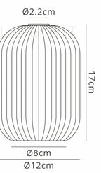 Luminosity Designs - SmallTubular Baron Ribbed Glass Shades - Luminosity Designs Ltd